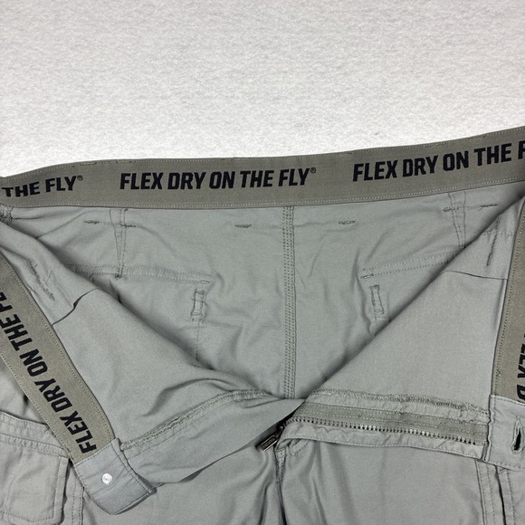 Duluth Trading Co Flex Dry On The Fly Men's Cargo Shorts 46 Gray Relaxed Fit - Picture 4 of 16
